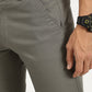 MEN'S MEDIUM GREY REGULAR FIT TROUSER WITH STRAIGHT POCKET