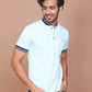 Buy-Ravinik-MEN-SOLID-TURQUOISE-GREEN-HALF-SLEEVE-BAND-COLLAR-POLO-T-SHIRT