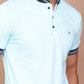 Buy-Ravinik-MEN-SOLID-TURQUOISE-GREEN-HALF-SLEEVE-BAND-COLLAR-POLO-T-SHIRT