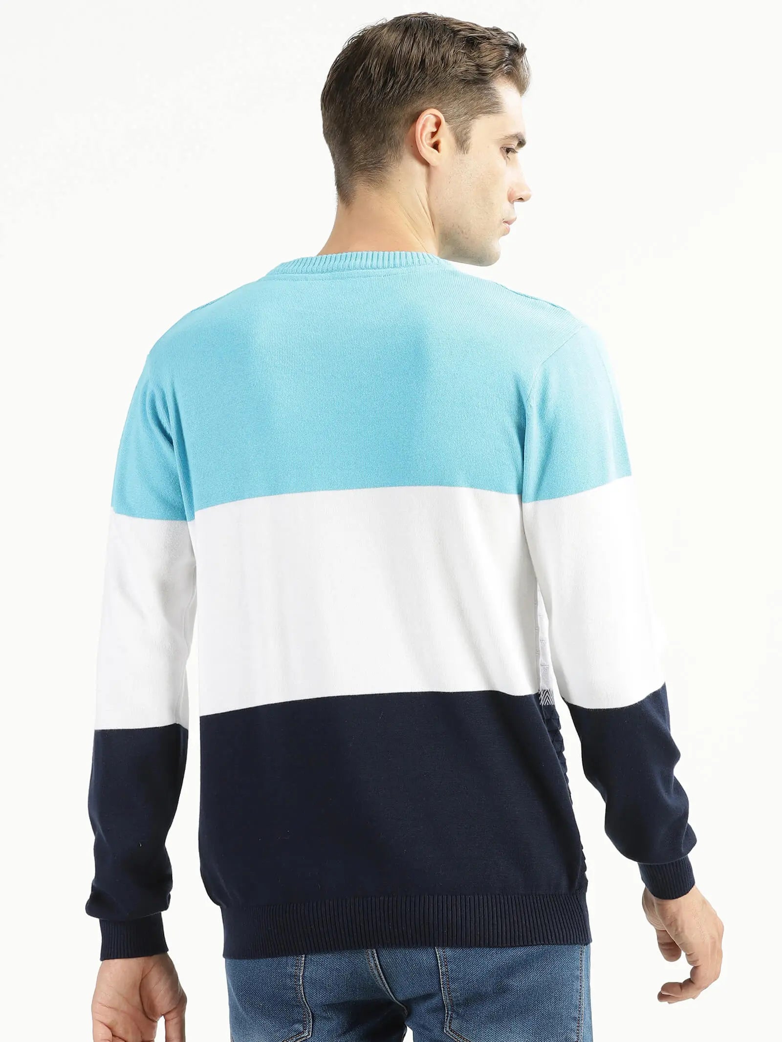 Buy-3D-TRIGON-KNITTED-ROUND-NECK-SKY-BLUE-WHITE-NAVY-FULL-SLEEVE-SWEATSHIRT-Ravinik 