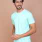 TURQUOISE GREEN SOLID COLOURED ROUND NECK TSHIRT - Ravinik 