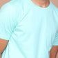 TURQUOISE GREEN SOLID COLOURED ROUND NECK TSHIRT - Ravinik 