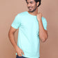 TURQUOISE GREEN SOLID COLOURED ROUND NECK TSHIRT - Ravinik 