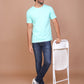 TURQUOISE GREEN SOLID COLOURED ROUND NECK TSHIRT - Ravinik 