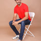 RED SOLID COLOURED ROUND NECK TSHIRT - Ravinik 