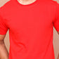 RED SOLID COLOURED ROUND NECK TSHIRT - Ravinik 