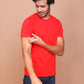 RED SOLID COLOURED ROUND NECK TSHIRT - Ravinik 