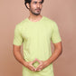 RICE KNIT LIGHT GREEN COLORED ROUND NECK TSHIRT - Ravinik 