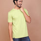 RICE KNIT LIGHT GREEN COLORED ROUND NECK TSHIRT - Ravinik 