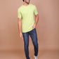 RICE KNIT LIGHT GREEN COLORED ROUND NECK TSHIRT - Ravinik 