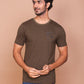 PLAY CARDS LINE ART OLIVE ROUND NECK TSHIRT - Ravinik 