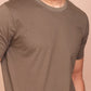 OLIVE SOLID COLOURED ROUND NECK TSHIRT - Ravinik 