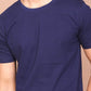 NAVY BLUE SOLID COLOURED ROUND NECK TSHIRT - Ravinik 