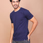 NAVY BLUE SOLID COLOURED ROUND NECK TSHIRT - Ravinik 