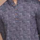 TRADITIONAL MOTIF PRINTED BLUE-GREY KURTA - Ravinik 