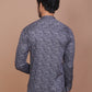 TRADITIONAL MOTIF PRINTED BLUE-GREY KURTA - Ravinik 