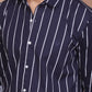 PINSTRIPE BLUE CLASSIC COLLAR SHIRT - Ravinik 