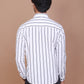 PINSTRIPE WHITE CLASSIC COLLAR SHIRT - Ravinik 