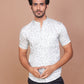 PETIOLE NOTION BAND COLLAR OFF WHITE SHIRT - Ravinik 