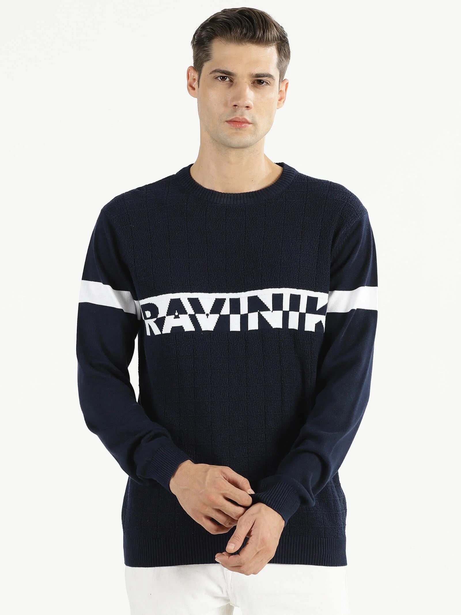 Buy-MEN-RAVINIK-KNITTED-ROUND-NECK-NAVY-BLUE-FULL-SLEEVE-COTTON-SWEATSHIRT