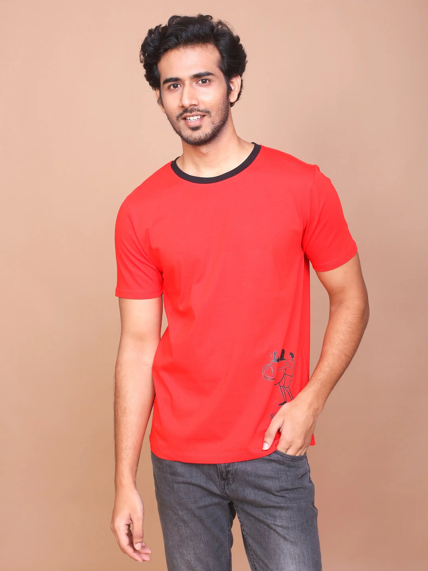 BUY-RAVINIK-MEN-ADULTING-COFFEE-PRINTED-RED-HALF-SLEEVE-COTTON-ROUND-NECK-T-SHIRT