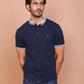 BUY-RAVINIK-MEN-BAND-COLLAR-HALF-SLEEVE-NAVY-BLUE-COTTON-POLO-T-SHIRT