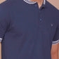 BUY-RAVINIK-MEN-BAND-COLLAR-HALF-SLEEVE-NAVY-BLUE-COTTON-POLO-T-SHIRT