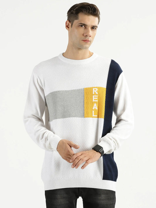 Buy-Ravinik-Men-Real-Knitted-Round-Neck-White-Cotton-Sweatshirt