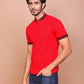 BUY-RAVINIK-MEN-SOLID-RED-BAND-COLLAR-COTTON-SLIM-FIT-POLO-T-SHIRT