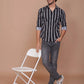 Buy-Ravinik-Men-Barcode-Slim-Fit-Stripe-Classic-Collar-Cotton-Black-Shirt-Online-India