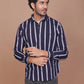 Buy-Ravinik-Men-Barcode-Slim-Fit-Stripe-Classic-Collar-Cotton-Blue-Shirt-Online-India