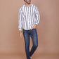 Buy-Ravinik-Men-Barcode-Stripe-Classic-Collar-Cotton-White-Shirt