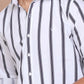 Buy-Ravinik-Men-Barcode-Stripe-Classic-Collar-Cotton-White-Shirt