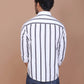 Buy-Ravinik-Men-Barcode-Stripe-Classic-Collar-Cotton-White-Shirt