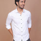 Buy-Ravinik-Men-Casual-Smart-Print-Classic-Collar-White-Slim-Fit-Shirt