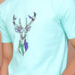 Buy-Ravinik-Men-Deer-Printed-Turquoise-Green-Round-Neck-T-shirt