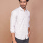 Buy-Ravinik-Men-Dupplin-White-Brown-Checkered-Classic-Collar-Full-Sleeve-Cotton-Shirt