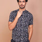 Buy-Ravinik-Men-Geomatric-Trigon-Band-Collar-Printed-Black-Cotton-Half-Sleeve-Shirt