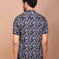 Buy-Ravinik-Men-Geomatric-Trigon-Band-Collar-Printed-Black-Cotton-Half-Sleeve-Shirt