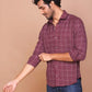 Buy-Ravinik-Men-Glen-Plaid-Checks-Maroon-Classic-Collar-Full-Sleeve-Cotton-Shirt