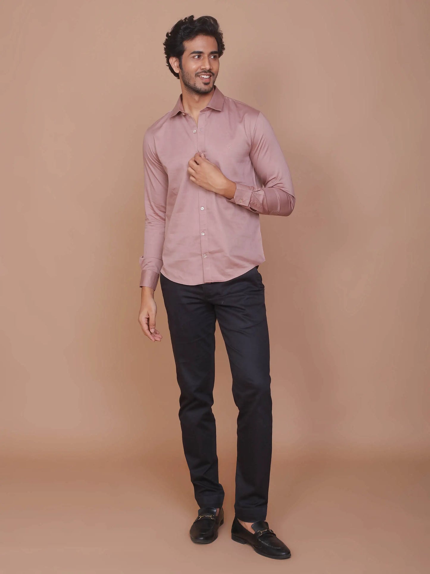 Buy-Ravinik-Men-Light-Brown-Buff-Colored-Classic-Collar-Cotton-Full-Sleeves-Slim-Fit-Shirt