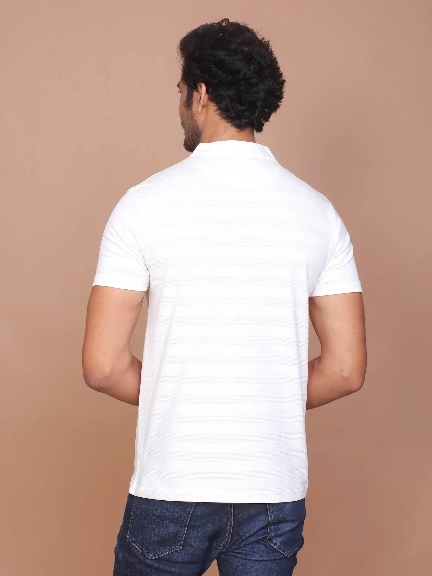 Buy-Ravinik-Men-Mandarin-Collar-Solid-White-Cotton-Casual-T-Shirt