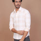 Buy-Ravinik-Men-Tartan-Checkered-Peach-Classic-Collar-Cotton-Shirt