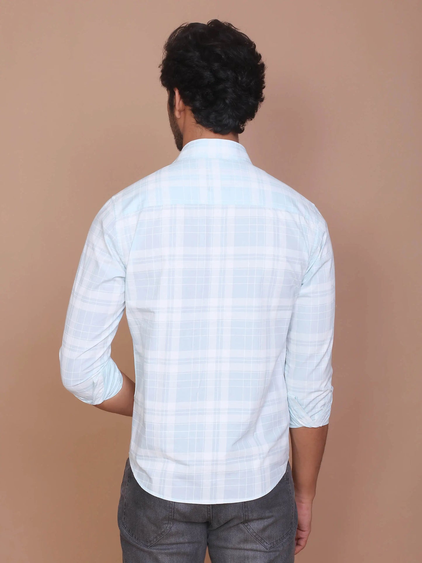 Buy-Ravinik-Men-Tartan-Checkered-Sky-Blue-Classic-Collar-Full-Sleeve-Cotton-Shirt