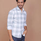 Ravinik-Men-Tartan-Checkered-White-Classic-Collar-Cotton-Shirt