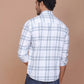 Ravinik-Men-Tartan-Checkered-White-Classic-Collar-Cotton-Shirt