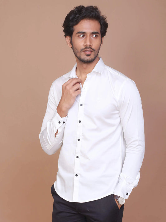 Buy-Ravinik-Men-White-Buff-Colored-Lycra-Classic-Collar-Cotton-Shirt