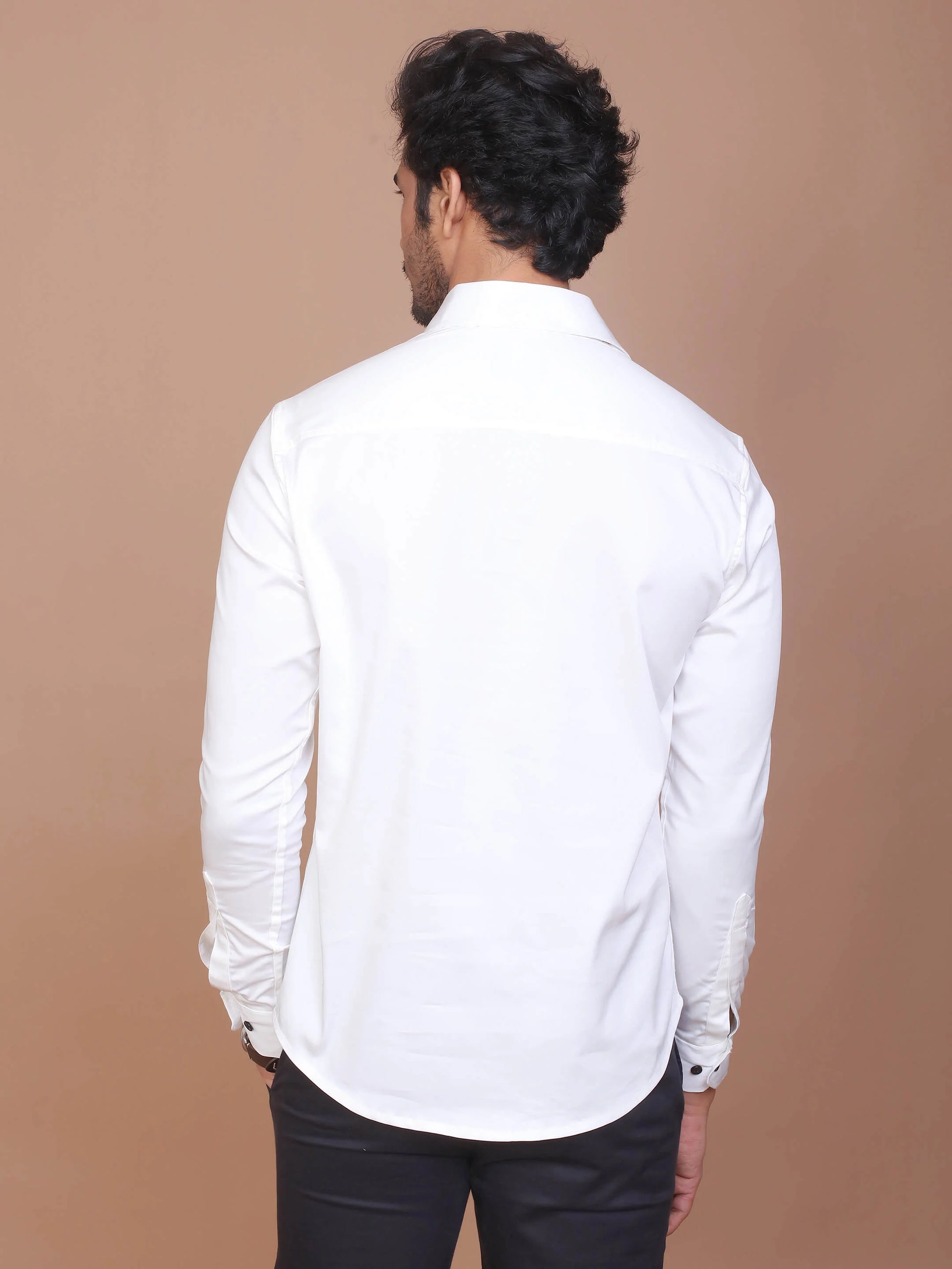 Buy-Ravinik-Men-White-Buff-Colored-Lycra-Classic-Collar-Cotton-Shirt