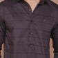 Buy-Ravinik-Men-Windowpane-Lycra-Classic-Collar-Full-Sleeve-Cotton-Black-Shirt