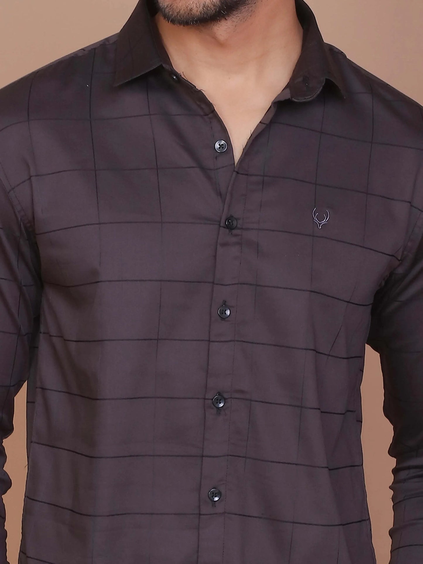 Buy-Ravinik-Men-Windowpane-Lycra-Classic-Collar-Full-Sleeve-Cotton-Black-Shirt